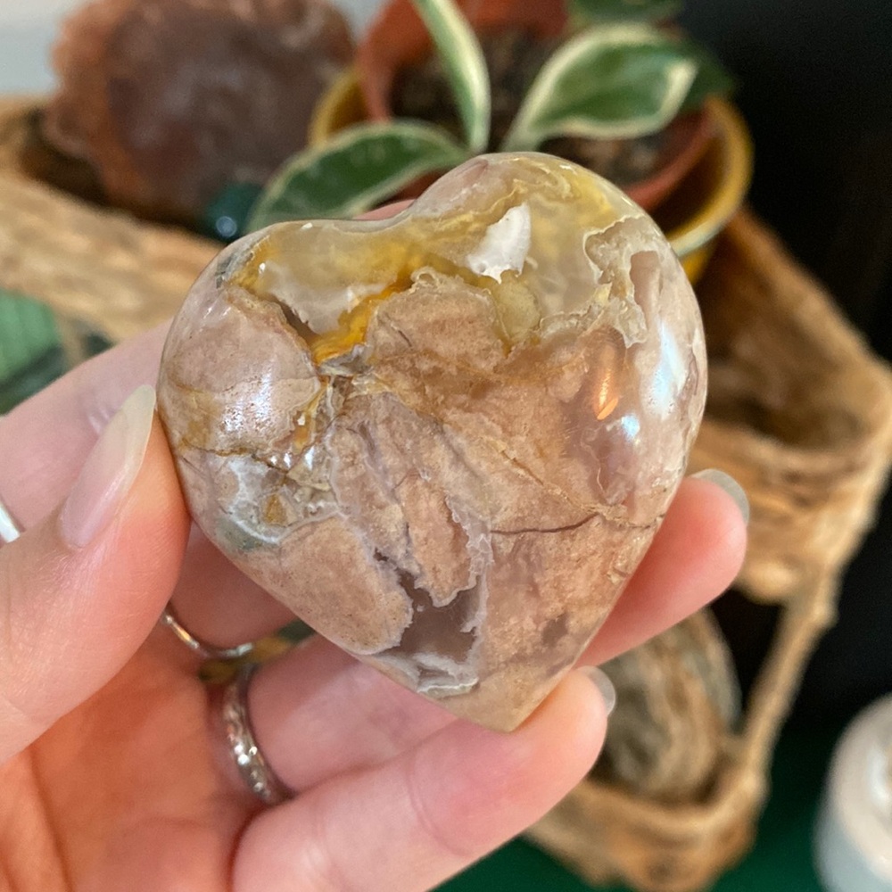 Flower Agate Heart